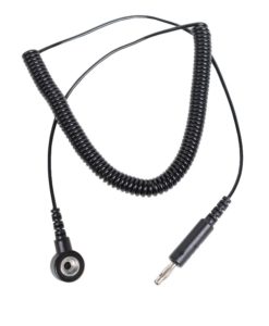 04537 - TRUSTAT COIL CORD 6' 7MM SNAP 1MEG BLACK