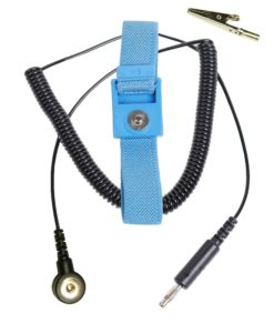04540 - TRUSTAT ADJUSTABLE BLUE WRIST STRAP, 6' COIL CORD 4MM SNAP