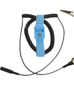 04541 - TRUSTAT ADJUSTABLE BLUE WRIST STRAP, 10' COIL CORD 4MM SNAP