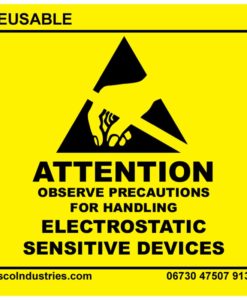 06730 - LABEL, ATTENTION, RS-471, REUSABLE, 2''x2'', ROLL OF 500