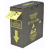 06735 – LABEL, ESD ATTENTION, 2”x2”, ROLL OF 1000, W/DISPENSER BOX