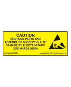 06770 - LABEL, EQUIPMENT CONTAINING ESDS 3/4'' x 2'', ROLL OF 500
