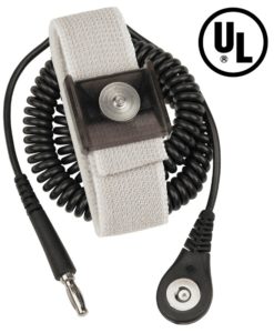 09184 – WRIST STRAP, JEWEL, MAGSNAP, ADJ ELAST, ONYX, 6′ CORD