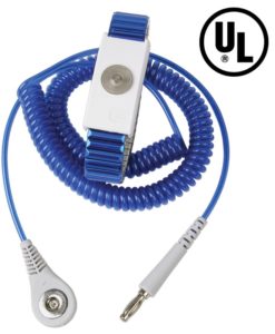 09198 – WRIST STRAP, JEWEL, ADJ METAL, MAGSNAP, SAPPHIRE, 6′ CORD