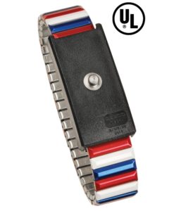 09200 – WRISTBAND, PREMIUM METAL EXP ADJ, RED-WHITE-BLUE, 4MM