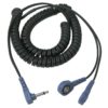19863 – DUAL COIL CORD, 12′, 7MM SNAPS, RIGHT ANGLE 3.35MM PLUG