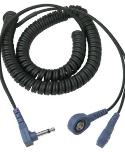 19863 – DUAL COIL CORD, 12′, 7MM SNAPS, RIGHT ANGLE 3.35MM PLUG