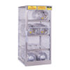 Cylinder locker for safe storage of 8 horizontal 20 or 33-lb. LPG cylinders.
