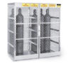 Cylinder locker for safe storage of up to 20 vertical Compressed Gas cylinders.