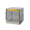 Cylinder locker for safe storage of 4 vertical 20 or 33-lb. LPG cylinders.