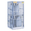 Cylinder locker for safe storage of 8 vertical 20 or 33-lb. LPG cylinders.