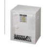 Countertop corrosives/acid safety cabinet, Cap. six 2-1/2 liter bottles, 1 door, poly