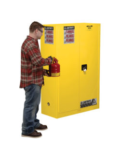 Haz-Alert™ Flammable large warning label for safety cabinet