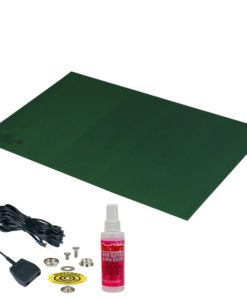 42480 – Statfree Z2 Dissipative 3-Layer Vinyl Green Mat Top Kit, 24 Inch x 48 Inch, .125 Thickness, Includes Part#14213 Common Point Grounding Kit