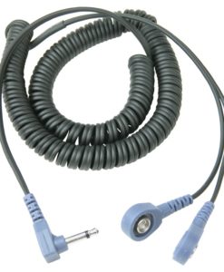 19862 – DUAL COIL CORD, 6′, 4MM SNAPS, RIGHT ANGLE PLUG