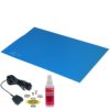 66040 – Statfree T2 Premium Dissipative Dual Layer Blue Rubber Mat Top Kit, 24 Inch x 36 Inch, .060 Inch Thickness, Includes Part#14213 Common Point Grounding Kit