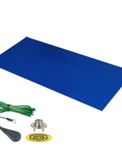 66219 – DUAL LAYER RUBBER MAT, DARK BLUE 0.060”x30”x60”, W/GRND