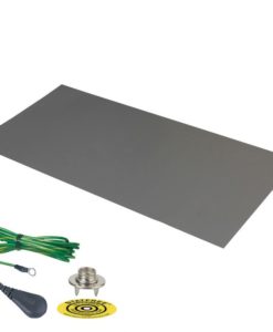 66223 – DUAL LAYER RUBBER MAT, GREY, 0.060”x24”x36”, W/GRND