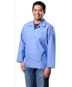 73508 – SMOCK, ESD, HEAVY DUTY, COTTON POLY, 1% C, BLUE, XLARGE
