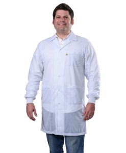 73632 – SMOCK, STATSHIELD, LABCOAT, KNITTED CUFFS, WHITE, MEDIUM