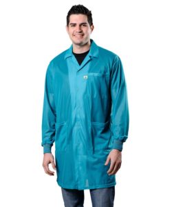 73653 – SMOCK, STATSHIELD, LABCOAT, KNITTED CUFFS, TEAL, LARGE