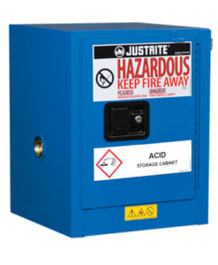 ChemCor&reg; Countertop Hazardous Material Safety Cabinet, Cap. 4 gal., 1 shelf, 1 s/c door