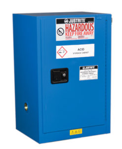 ChemCor&reg; Compac Hazardous Material Safety Cabinet, Cap. 12 gal., 1 shelf, 1 s/c door