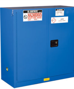 ChemCor&reg; Hazardous Material Safety Cabinet, Cap. 30 gal., 1 shelf, 2 self-close doors