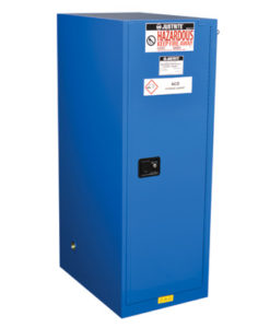 Sure-Grip&reg; EX Deep Slimline Hazardous Material Safety Cabinet, Cap. 54 gal. 3 shlvs 1 s/c dr