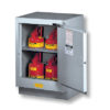 Under Fume Hood solvent/flammable liquid safety cabinet, Cap. 15 gal., 1 shlf, 1 s/c right hand door