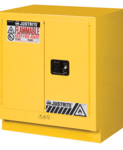 Under Fume Hood solvent/flammable liquid safety cabinet, Cap. 19 gal., 1 shelf, 2 m/c doors