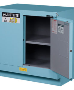 ChemCor&reg; Under Fume Hood Corrosives/Acids Safety Cabinet, Cap. 23 gal., 1 shelf, 2 s/c doors