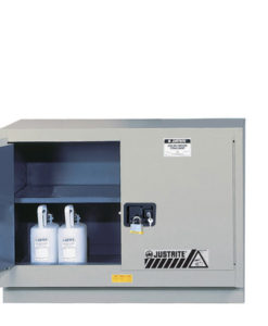 ChemCor&reg; Under Fume Hood Corrosives/Acids Safety Cabinet, Cap. 31 gal., 1 shelf, 2 m/c doors