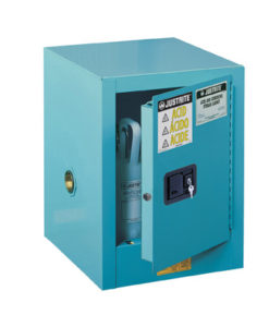 Sure-Grip&reg; EX Countertop Corrosives/Acid Steel Safety Cabinet, Cap. 4 gal., 1 shelf, 1 m/c door