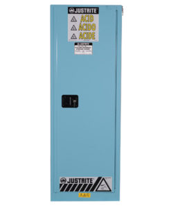 Sure-Grip&reg; EX Slimline Corrosives/Acid Steel Safety Cabinet, Cap. 22 gal, 3 shelves, 1 m/c door