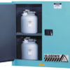 ChemCor&reg; Corrosives/Acids Safety Cabinet, Cap. 30 gallons, 1 shelf, 2 manual-close doors