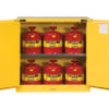 Sure-Grip&reg; EX Safety Cabinet/Can Package, Cap. 30-gal. cabinet w/cans, 2 shlvs, 2 s/c doors