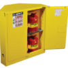 SURE-GRIP&reg; EX CORNER FLAMMABLE SAFETY CABINET, CAP. 30 GALLONS, 1 SHELF, 2 S/C DOORS