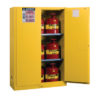 Sure-Grip&reg; EX Safety Cabinet/Can Package, Cap. 45-gal. cabinet w/cans, 2 shlvs, 2 m/c doors