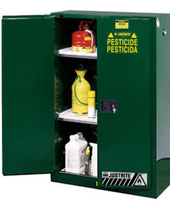 Sure-Grip&reg; EX Pesticides Safety Cabinet, Cap. 45 gallons, 2 shelves, 2 self-close doors