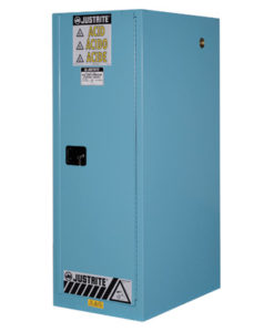 Sure-Grip&reg; EX Deep Slimline Corrosives/Acid Safety Cabinet, Cap. 54 gal., 3 shelves, 1 m/c door