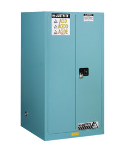 Sure-Grip&reg; EX Corrosives/Acid Steel Safety Cabinet, Cap. 60 gallons, 2 shelves, 2 m/c doors