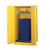 Sure-Grip&reg; EX Vertical Drum Safety Cabinet and Drum Rollers, Cap. 55 gal., 1 shelf, 2 m/c doors