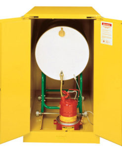 Sure-Grip&reg; EX Horizontal Drum Safety Cabinet with Cradle Track, Cap. 55-gal. drum, 2 s/c doors