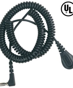 91095 – CORD, COIL, BANANA, BLK, PVC 6′, 4MM TO RT ANGLE BAN, 1 MEG