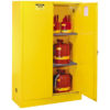 ULC Listed Flammable Safety Cabinet for Canada, Cap. 45 gals, 2 shlvs, 2 manual-close doors