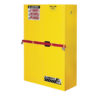 High Security Flammables Safety Cabinet w/steel bar, Cap. 45 gals., 2 shelves, 2 s/c doors