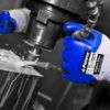 Polyco Dyflex Blue cut resistant gloves with Dyneema Diamond Technology liner and microfoam nitrile coating