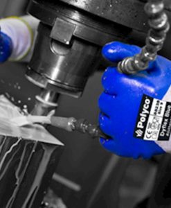 Polyco Dyflex Blue cut resistant gloves with Dyneema Diamond Technology liner and microfoam nitrile coating
