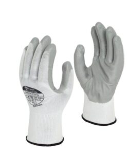 Polyco Matrix F Grip 10-MAT white grey foamed nitrile palm coated glove